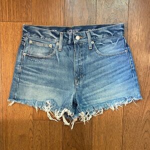 J. Crew Distressed Blue Denim Shorts